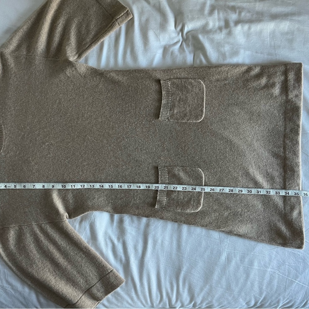 Cullen Beige Cashmere Midi Sweater Dress Bell sleeves women’s size Medium GUC. - Picture 6 of 11
